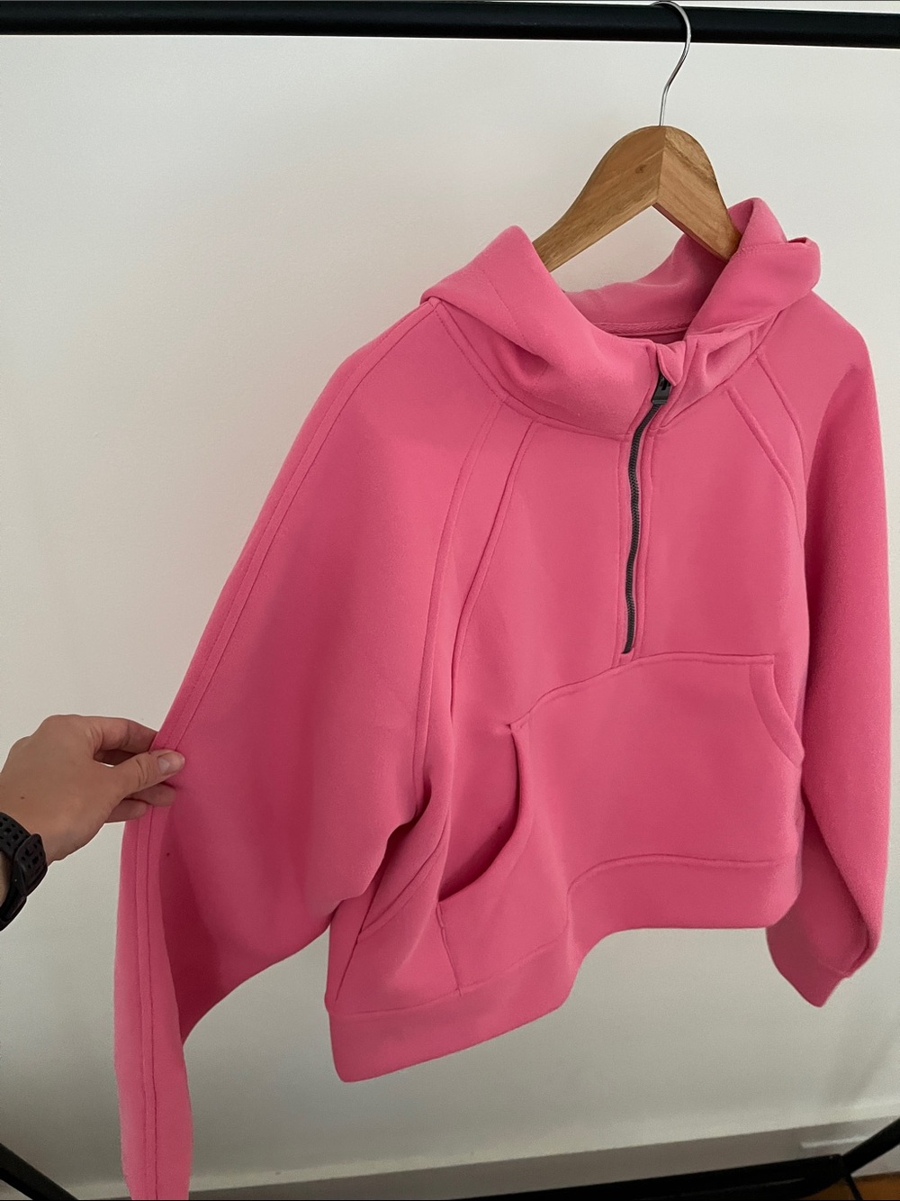 Brand New Pink Cropped Hoodie size XL - Picture 3 of 5